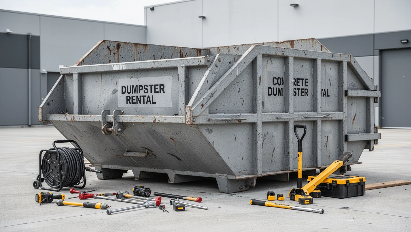 Concrete Dumpster Rental